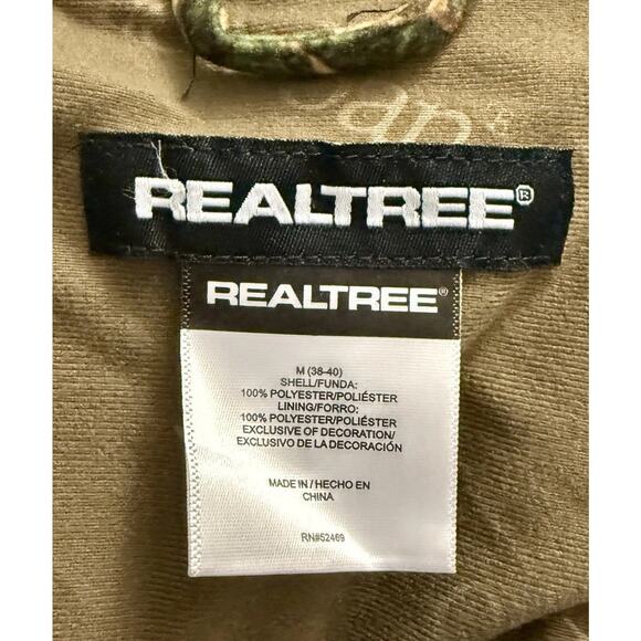 Real Tree Max 1 Microban Scent Control Men's M Camo Fleece 4 pocket Zip Jacket - Picture 10 of 11